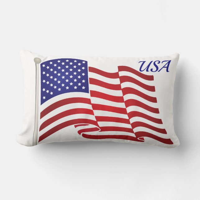 Flying the Flag Lumbar Pillow (Front)