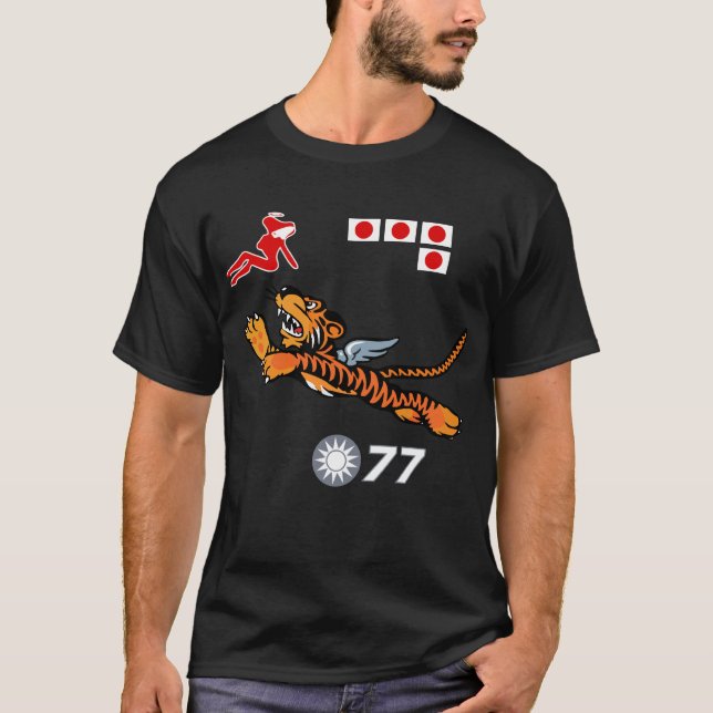 Flying Tigers WWII Nose Art T-Shirt (Front)