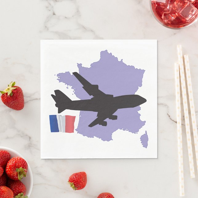 Flying To France Napkin (Creator Uploaded)