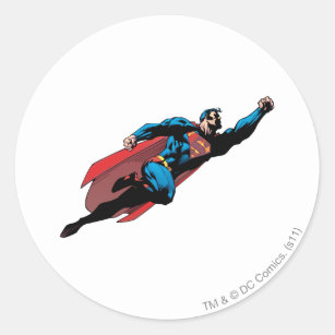 Flying to the right - Comic Classic Round Sticker