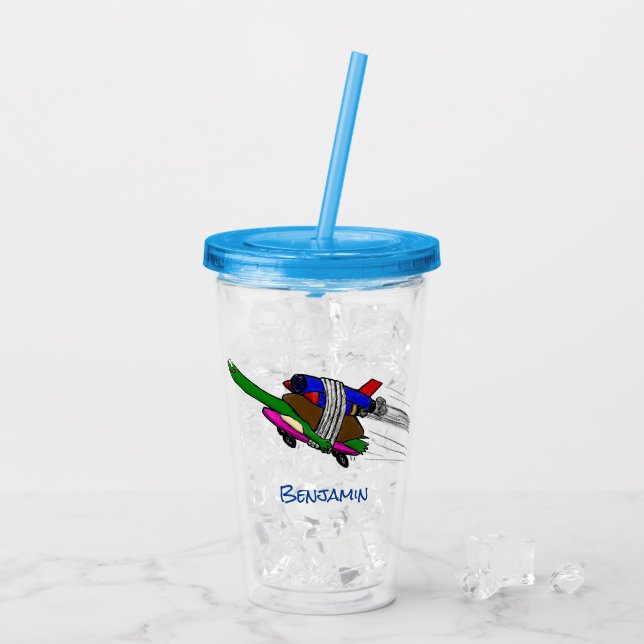 Flying tortoise acrylic tumbler (Back Ice)