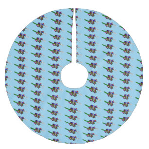 Flying tortoise brushed polyester tree skirt