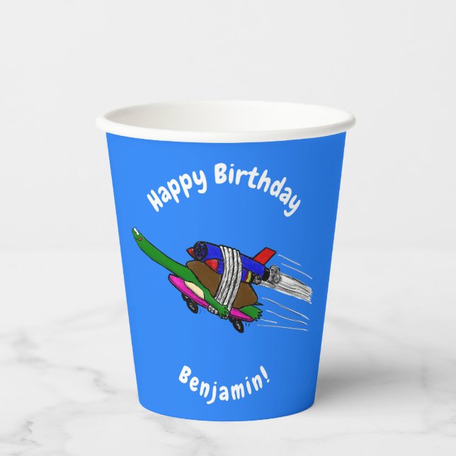 Flying tortoise paper cups (Front)