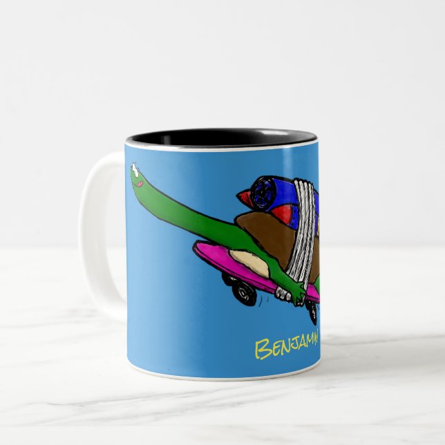 Flying tortoise Two-Tone coffee mug (Front Left)