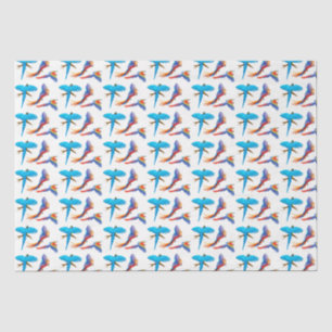 Flying Tropical Macaw Parrots Tissue Paper