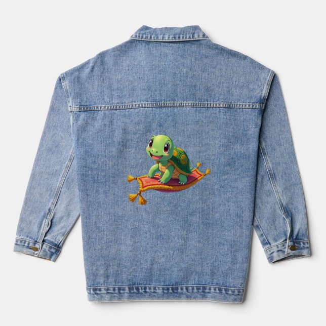 Flying Turtle Denim Jacket (Back)