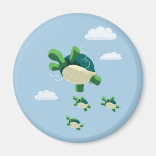 Flying turtle magnet