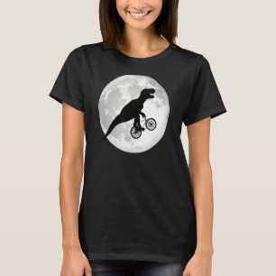 Flying Tyrannosaurus Rex Dinosaur Biker Bike Bicyc T-Shirt