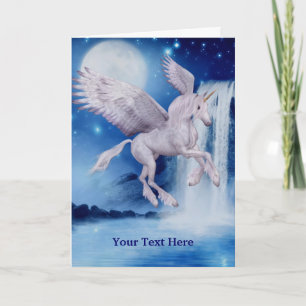 Flying Unicorn Fantasy Horse Photo Card