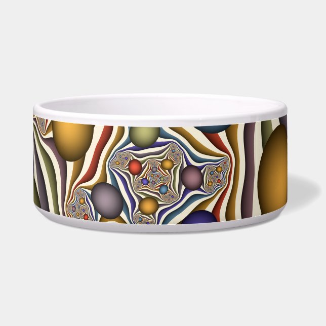 Flying Up, Colourful Modern Abstract Fractal Art (Front)