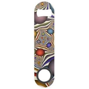 Flying Up Colourful Modern Abstract Fractal Art Bar Key