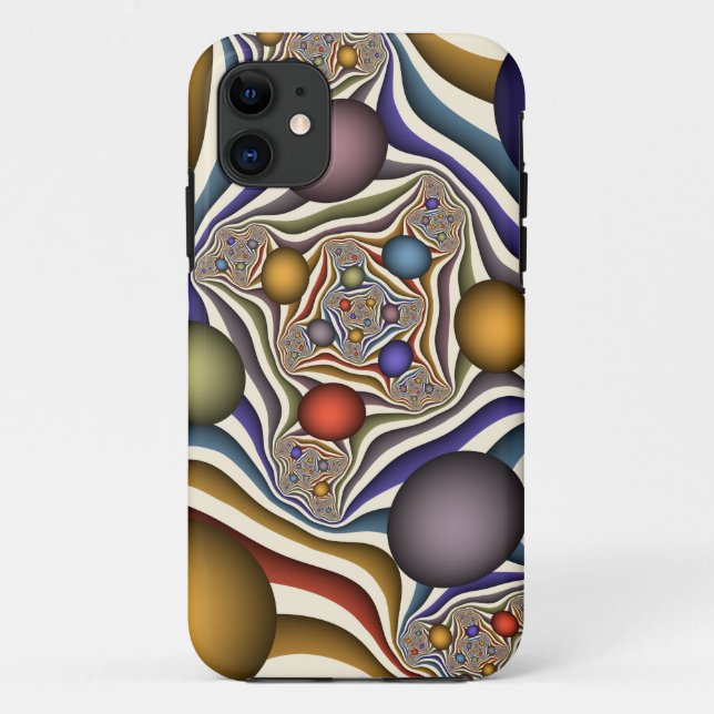 Flying Up Colourful Modern Abstract Fractal Art Case-Mate iPhone Case (Back)