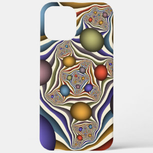 Flying Up Colourful Modern Abstract Fractal Art iPhone 12 Pro Max Case