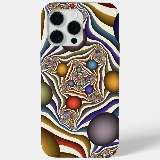 Flying Up Colourful Modern Abstract Fractal Art Case-Mate iPhone Case (Back)