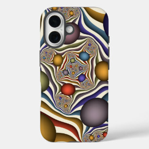 Flying Up, Colourful, Modern, Abstract Fractal Art iPhone 16 Case