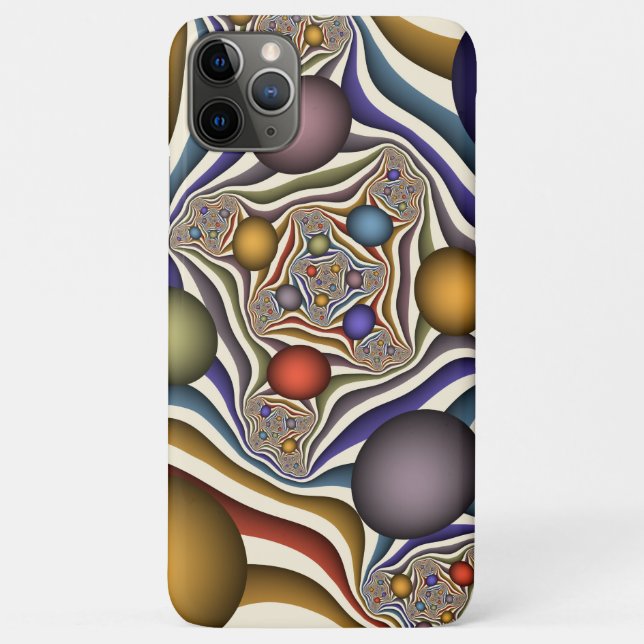 Flying Up Colourful Modern Abstract Fractal Art Case-Mate iPhone Case (Back)