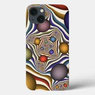 Flying Up, Colourful, Modern, Abstract Fractal Art iPhone 13 Case