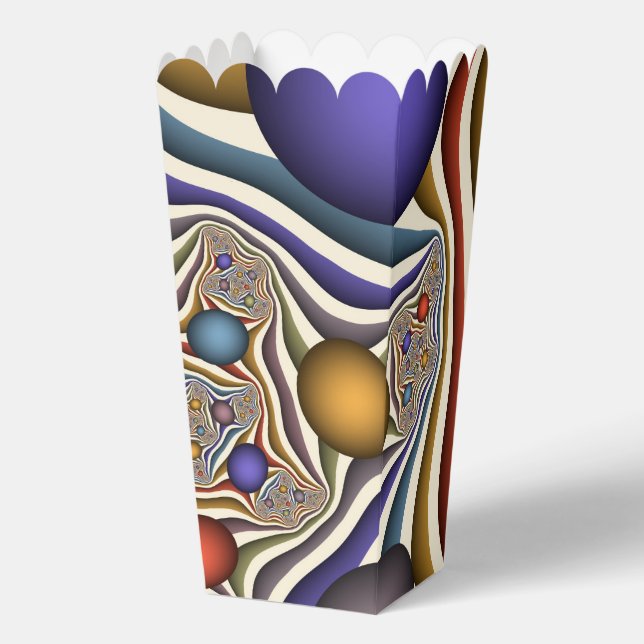 Flying Up, Colourful Modern Abstract Fractal Art Favor Box (Front)
