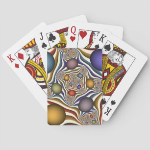 Flying Up Colourful Modern Abstract Fractal Art Playing Cards
