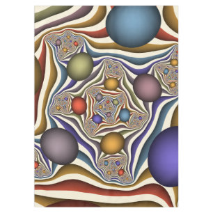 Flying Up Colourful Modern Abstract Fractal Art Tablecloth