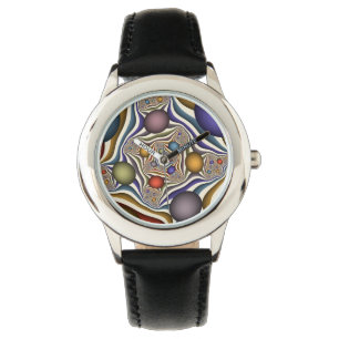 Flying Up Colourful Modern Abstract Fractal Art Watch