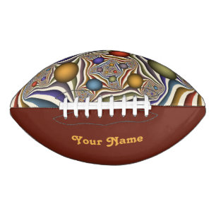 Flying Up Colourful Modern Abstract Fractal Name Football