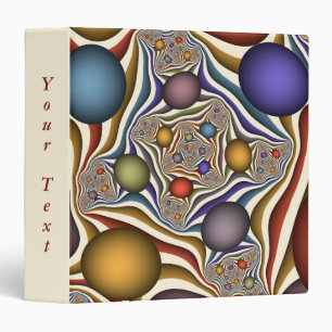 Flying Up, Colourful Modern Abstract Fractal Text Binder