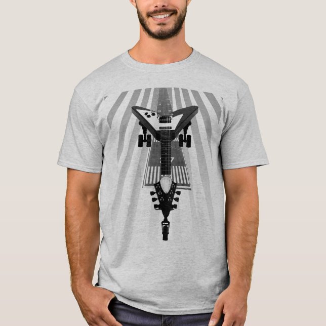 Flying V Jet Airplane T-Shirt (Front)