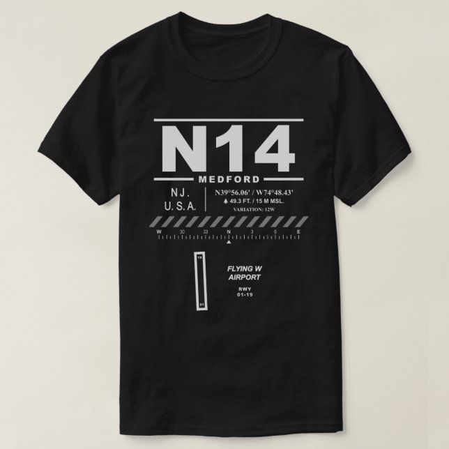 Flying W Airport N14 T-Shirt (Design Front)