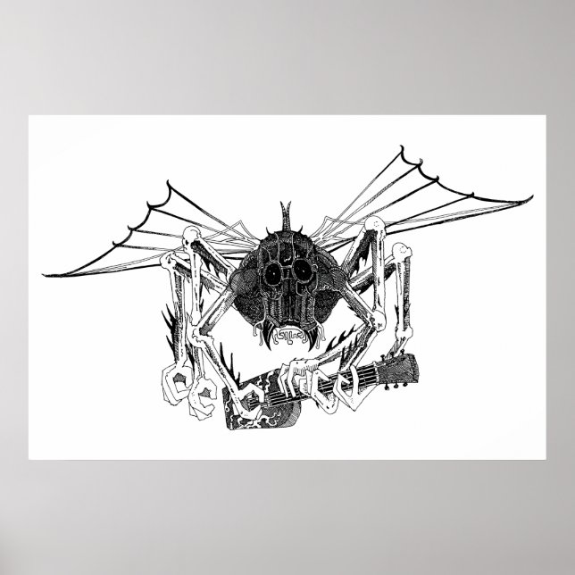 FLYING WETA WITH GUITAR POSTER (Front)