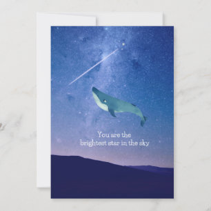 Flying Whale Holiday Card