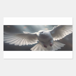 Flying White Peace Dove Sticker