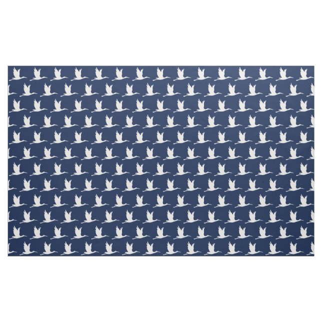 Flying white stork fabric (Yard)