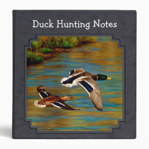 Flying Wild Ducks Charcoal Grey Binder