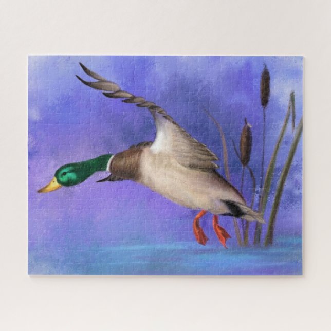 Flying Wild Mallard Duck Puzzle (Horizontal)