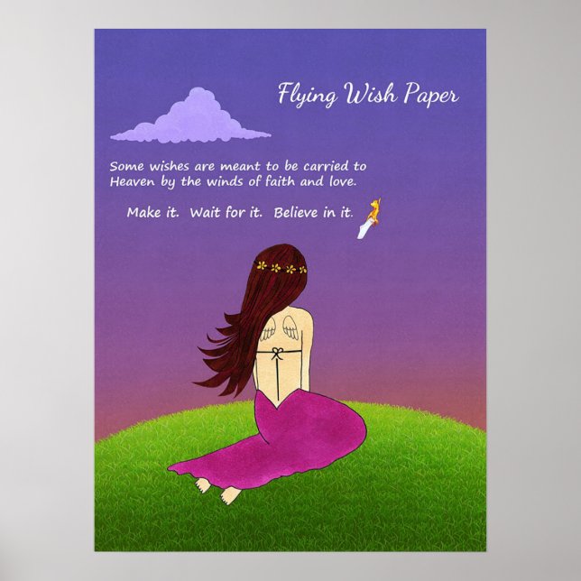 Flying Wish Paper Poster (Front)