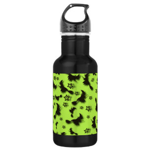 Flying witch among stars at Halloween night 3D   532 Ml Water Bottle