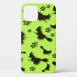Flying witch among stars at Halloween night 3D iPhone 12 Case