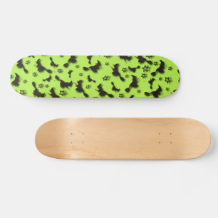 Flying witch among stars at Halloween night 3D  Skateboard