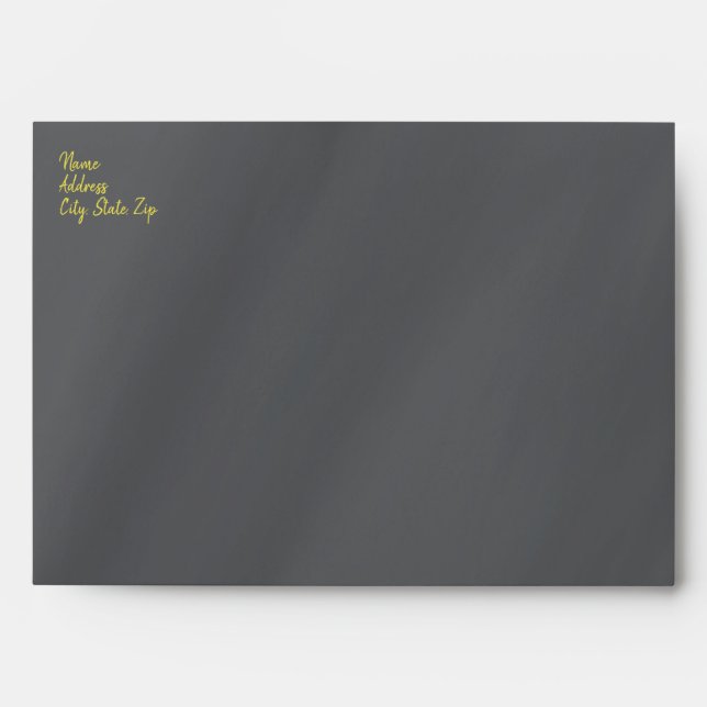 Flying Witch and Haunted House Invitation Envelope (Front)