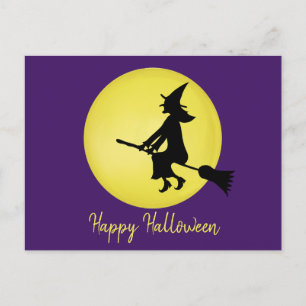 Flying Witch in the Moonlight Card