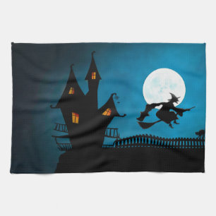 Flying Witch Kitchen Towel
