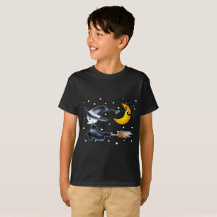 Flying Witch on Halloween Night T-Shirt