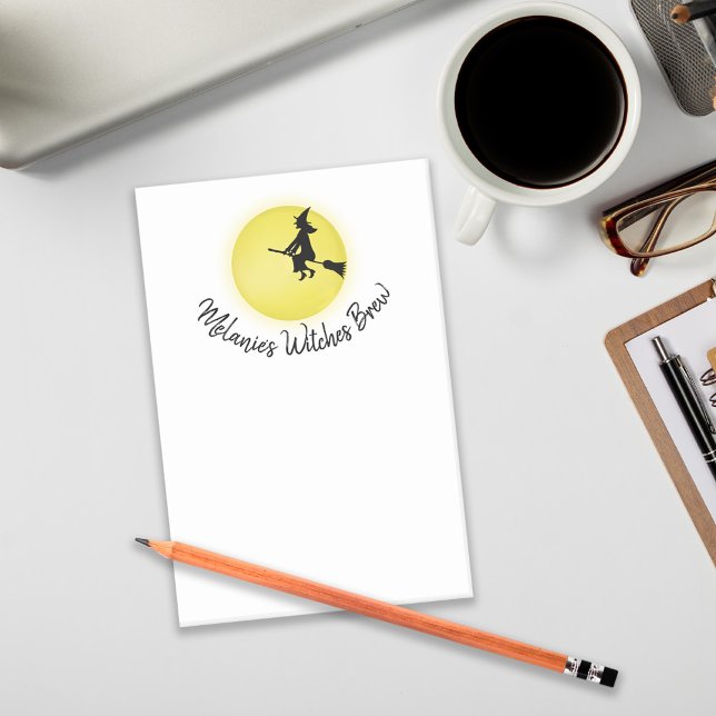 Flying Witch Silhouette in the Moonlight Post-it Notes (Creator Uploaded)