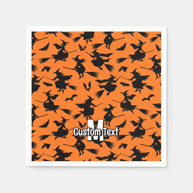 Flying Witches Pattern Napkin (Front)