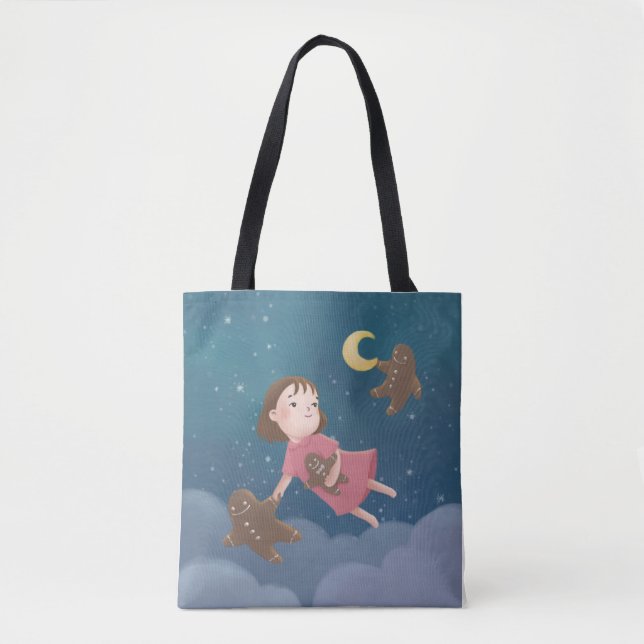 Flying with Gingerbread Cookies Dream Tote Bag (Front)