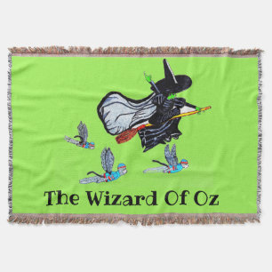 FLYING WIZARD OF OZ WICKED WITCH  THROW BLANKET