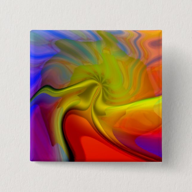 Flying Woolee Master 2 Inch Square Button (Front)