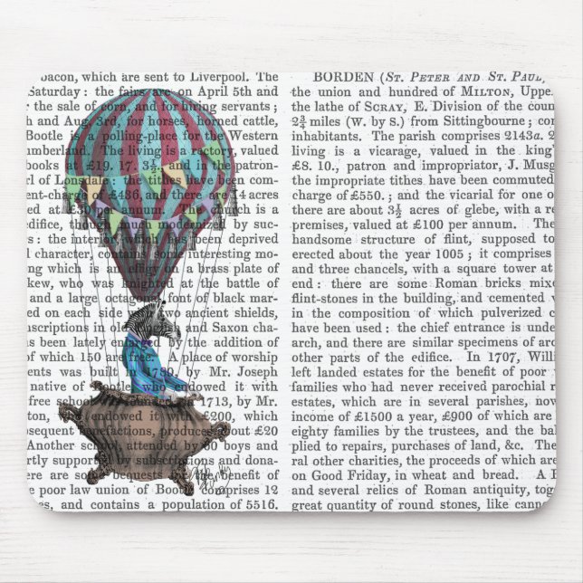 Flying Zebra Mouse Pad (Front)