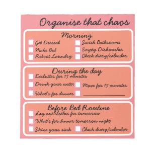 Flylady - Organise the chaos - Notebook Notepad
